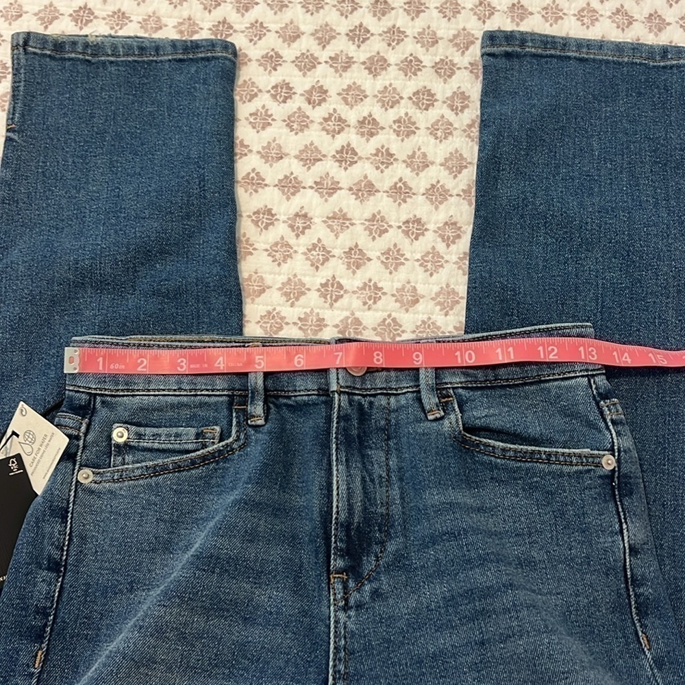 Massimo Dutti High Rise Straight Leg Ankle Jeans NWT US 2 - Picture 9 of 13